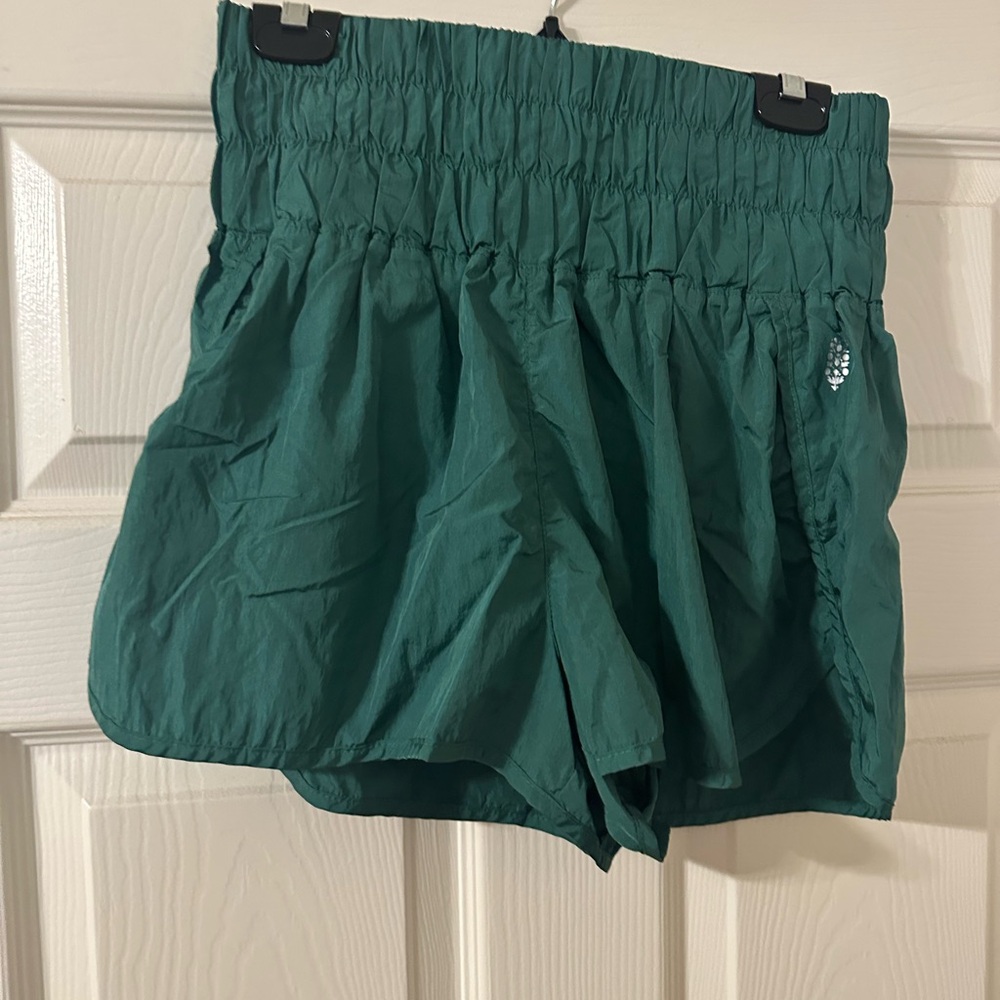 Free People Super High-Rise Mesh Shorts | Green | Size L